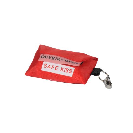 Sleutelhangertasje Safe Kiss rood (gevuld)